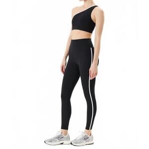 NEW SPLITS59 josie airweight one shoulder bra in black/white